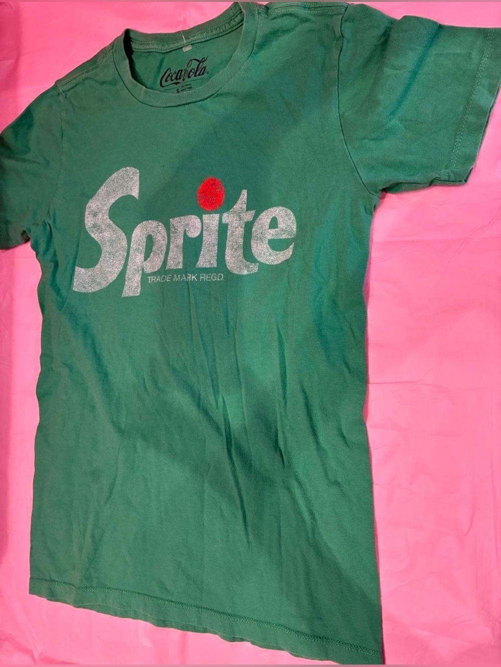 Coca Cola Women’s Green Sprite Short Sleeve Tee Retro 90s Casual Sz S